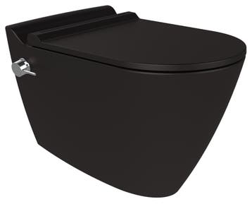 KOUD en WARM - PLUTO MATT BLACK Wandcloset met sproeier +, Ophalen of Verzenden, Nieuw