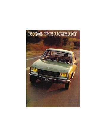 1977 PEUGEOT 504 L / GL / TI BROCHURE NEDERLANDS, Boeken, Nieuw