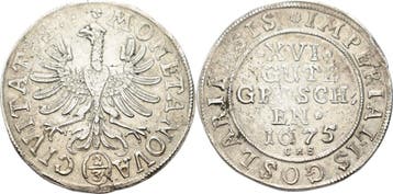 2/3 taler, daalder (16 Gute Groschen) 1675, Goslar, Verzenden