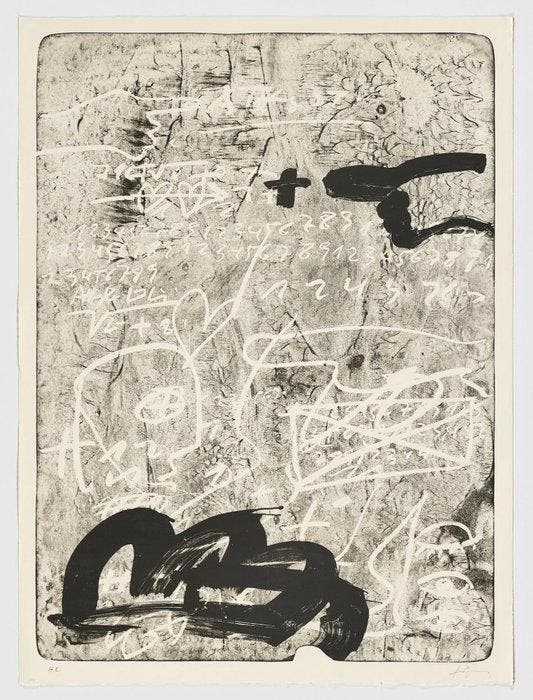 Antoni Tapies (1923-2012) - Improvisations en blanc et en, Antiquités & Art, Antiquités | Autres Antiquités