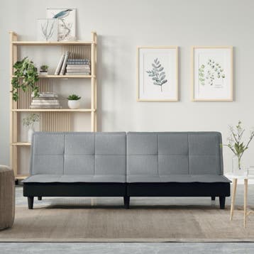 vidaXL Slaapbank / zetel stof lichtgrijs, Verzenden, Nieuw