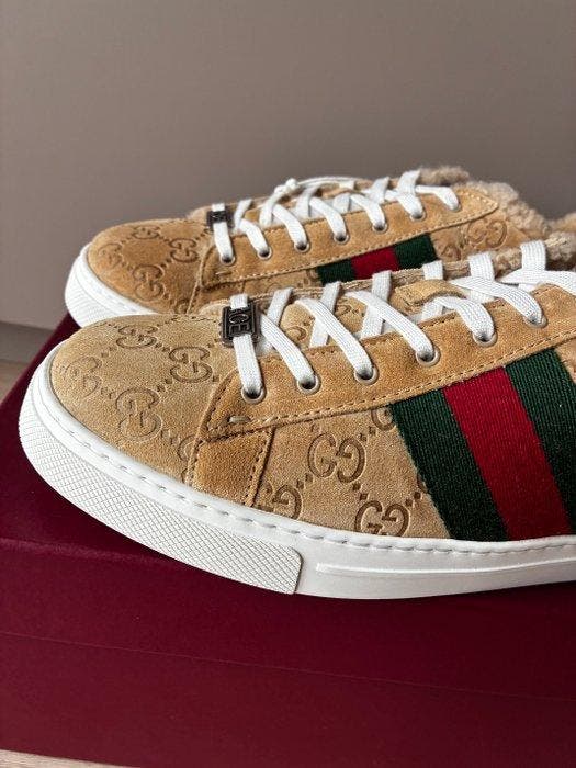 Gucci - ace monogram - Sneakers - Taille : EU 43.5 - Neuf, Kleding | Heren, Schoenen