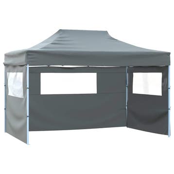 vidaXL Vouwtent met 3 wanden 431x291x315 cm antraciet, Verzenden