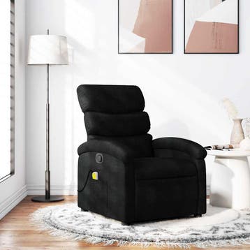 vidaXL Massagestoel met zwarte stof, Verzenden