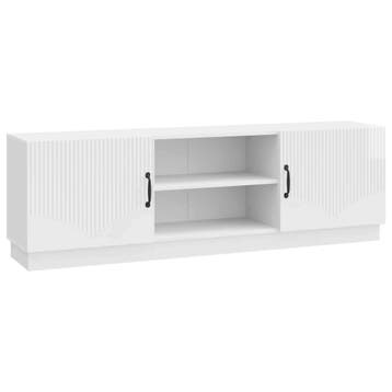 vidaXL TV Kast Hoogglans Wit 150 x 31 x 47 cm Bewerkt hout, Verzenden, Nieuw