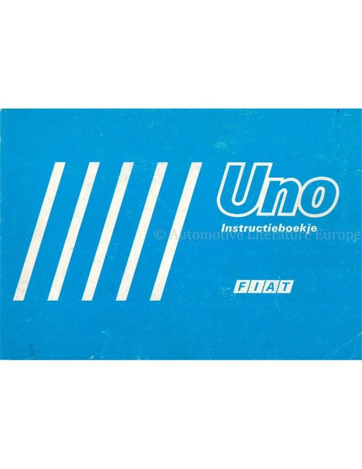 1989 FIAT UNO INSTRUCTIEBOEKJE NEDERLANDS, Autos : Divers, Modes d'emploi & Notices d'utilisation