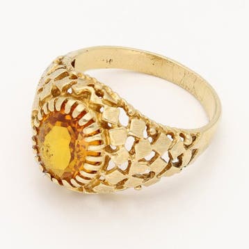 Bague - 18 carats Or jaune Saphir - Saffier, Nieuw