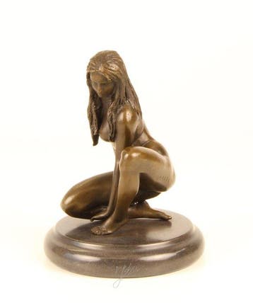 Figuur - Bronze-Skulptur „Weiblicher Akt“ – Sinnliche