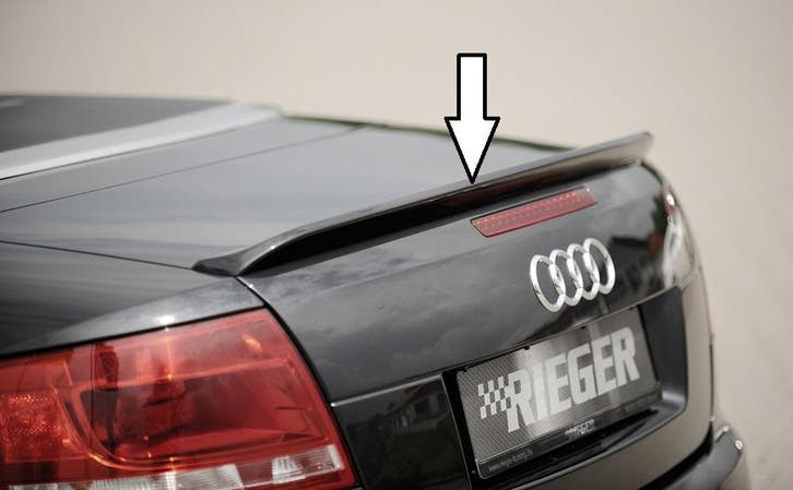 Rieger achterklepspoiler | A4 (8H): 04.02- - Cabrio | stk on, Auto-onderdelen, Carrosserie, Nieuw, Audi, Verzenden