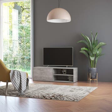 vidaXL Tv-meubel 120x34x37 cm bewerkt hout betongrijs, Verzenden, Nieuw