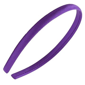 Fako Fashion - Diadeem - Satijn - 10mm - Donkerpaars, Verzenden