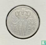 Nederland 25 cent 1824, Postzegels en Munten, Verzenden, 5 cent, Losse munt, Goud