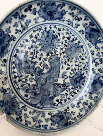 Assiette - Porcelaine - Peacock charger - Ming, Antiek en Kunst