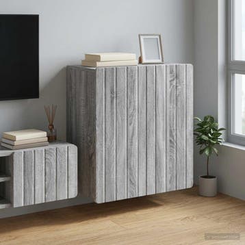 vidaXL Wandkast Grijs Sonoma 59 x 31 x 64 cm Bewerkt hout, Huis en Inrichting, Kasten | Overige, Verzenden, Nieuw