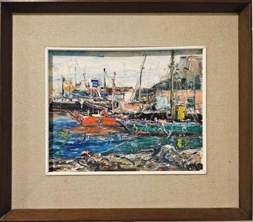 Radames Toma (1924 - 2002) - Il porto, Antiek en Kunst