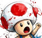 Kleury.art - Ink Splatter: Toad by Kleury.art (1/5), Nieuw