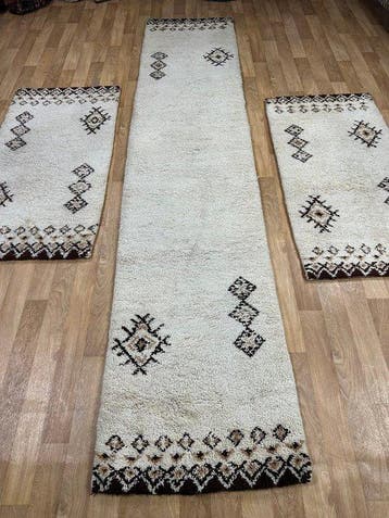 3 pièces de bordure de lit berbère marocaine - Tapis - 340