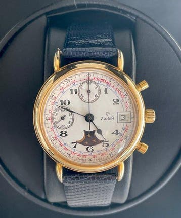 Zaeler – Chronograph Vintage con Valjoux 7768 con Fase, Nieuw
