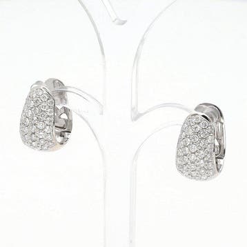 Boucles doreilles - 18 carats Or blanc Diamant (Naturelle), Nieuw