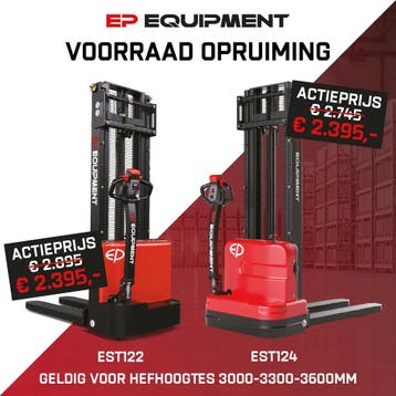 Voorraad actie elektrische stapelaar voor 2395.- ex btw, 1000 tot 2000 kg, Elektrisch, Stapelaar, EP