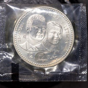 Spanje. 1/2 Euro 2004 - Boda de Felipe y Letizia (Zonder