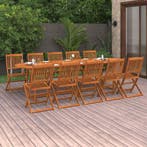 vidaXL 11-delige Tuinset 280x90x75 cm massief acaciahout, Verzenden, Nieuw, Tuinset