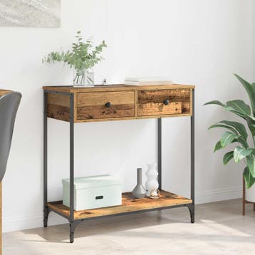 vidaXL Wandtafel Oud Hout 75 x 34,5 x 75 cm Bewerkt hout, Verzenden, Nieuw