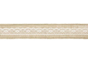 Jute Lint Kant Wit 5cm 5m, Verzenden, Nieuw