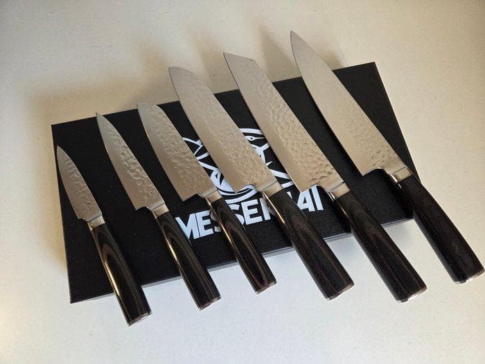 Messerhai - Tanoshi - Keukenmes - 6-delige professionele, Antiek en Kunst, Antiek | Keukengerei