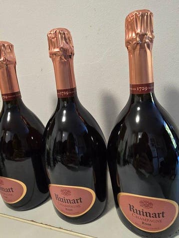 Ruinart, Champagne Rose - Champagne Rose - 3 Bouteilles, Nieuw