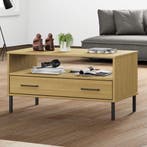 vidaXL Salontafel met metalen poten OSLO 85x50x45 cm hout, Verzenden