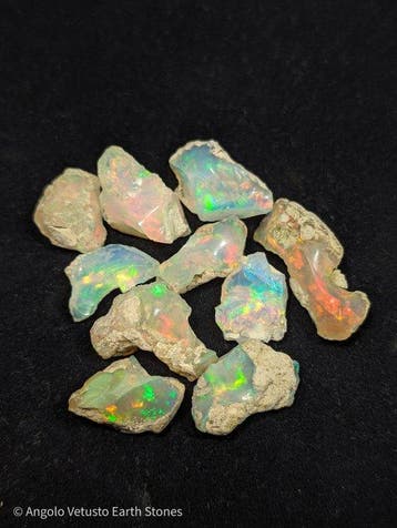 56,62 ct - 10x natuurlijke kostbare ruwe Ethiopische opalen,