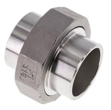 Union Connecteur droit 42.4mm Extrémité à souder Acier, Verzenden, Nieuw