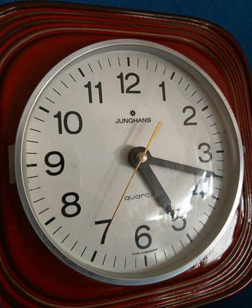 Vintage Junghans keramische wandklok model 3711 - jaren
