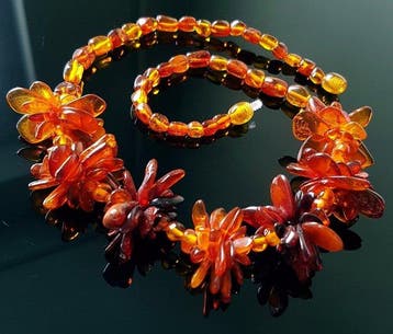 Amber Ketting - Vintage Echte Amber Ketting- 29 g