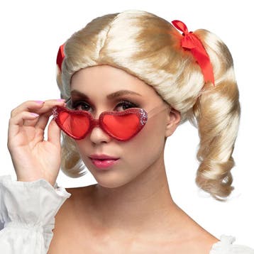 Blonde Pruik Staartjes, Verzenden, Nieuw