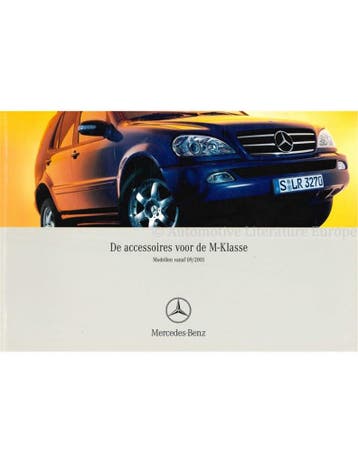 2001 MERCEDES BENZ M KLASSE ACCESSOIRES BROCHURE NEDERLANDS, Nieuw
