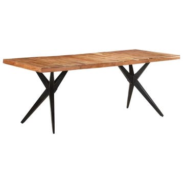 vidaXL Eettafel 200x90x76 cm massief acaciahout, Verzenden