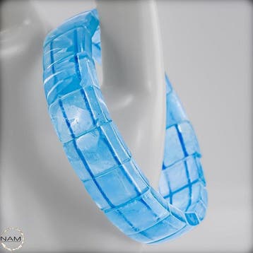 Aquamarijn armband – Kristalhelder blauw in modern ontwerp