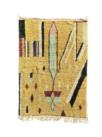 Nouveau tapis berbère marocain tissé à la main avec des, Nieuw
