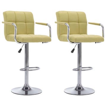 Barstoelen Groen 2st | -35% Retour Deal | Snel zijn, Draaibaar, Verzenden, Zo goed als nieuw, 90 cm of meer
