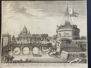 Anonimo - The Aelian Bridge and Castle of St. Angelo, with