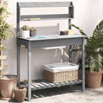 vidaXL Oppottafel met spoelbak 147,5x44x139,5 cm vurenhout, Verzenden, Nieuw