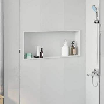 vidaXL Douche Niche Wit 75 x 30 x 9,5 cm Roestvrij staal, Bricolage & Construction, Verzenden