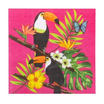 Servetten Toekan Papier 33cm, Verzenden, Nieuw