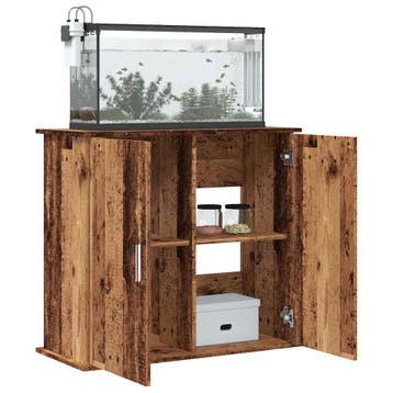 vidaXL Aquariumstandaard 81x36x73 cm bewerkt hout oud, Verzenden, Nieuw