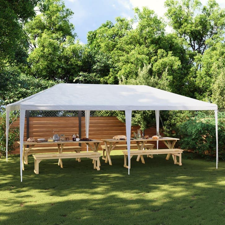 vidaXL Partytent 4x6 m wit, Jardin & Terrasse, Tonnelles, Envoi