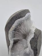 Scolecite Géode - Hauteur : 7 cm- 182 g, Verzamelen, Mineralen en Fossielen