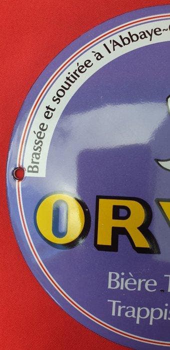Aus Sammlung - ORVAL BIÈRE TRAPISTE - Enseigne en émail -, Antiek en Kunst