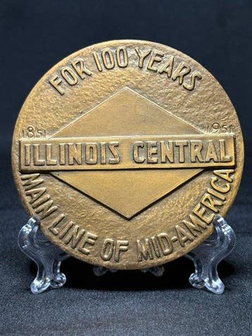Penning - USA 1951 Illinois Central Railroad Bronze Medal by